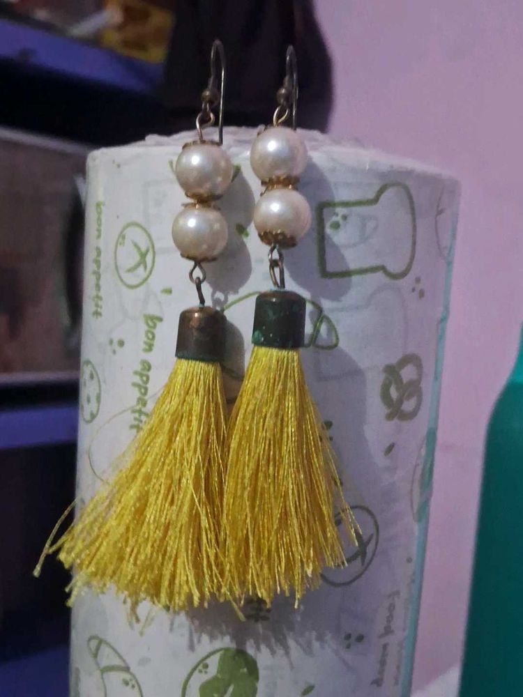 Pearl &amp; Tassel Earrings