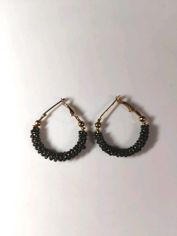 Beaded Hoop Earrings