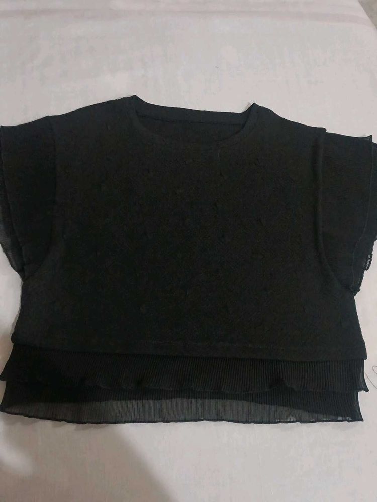 Elegant Black Layered Top