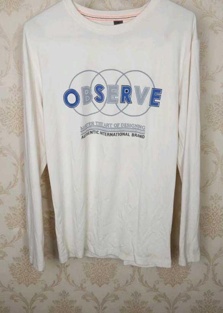 White Graphic Print Tee