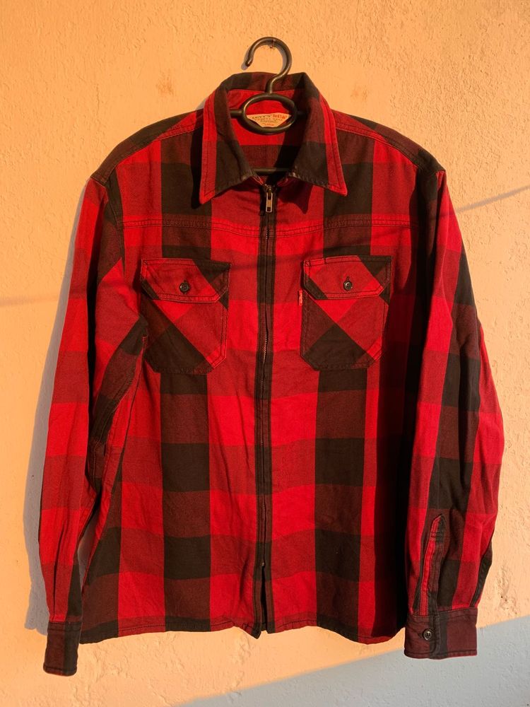 Levi's Red &amp; Black Plaid Shirt