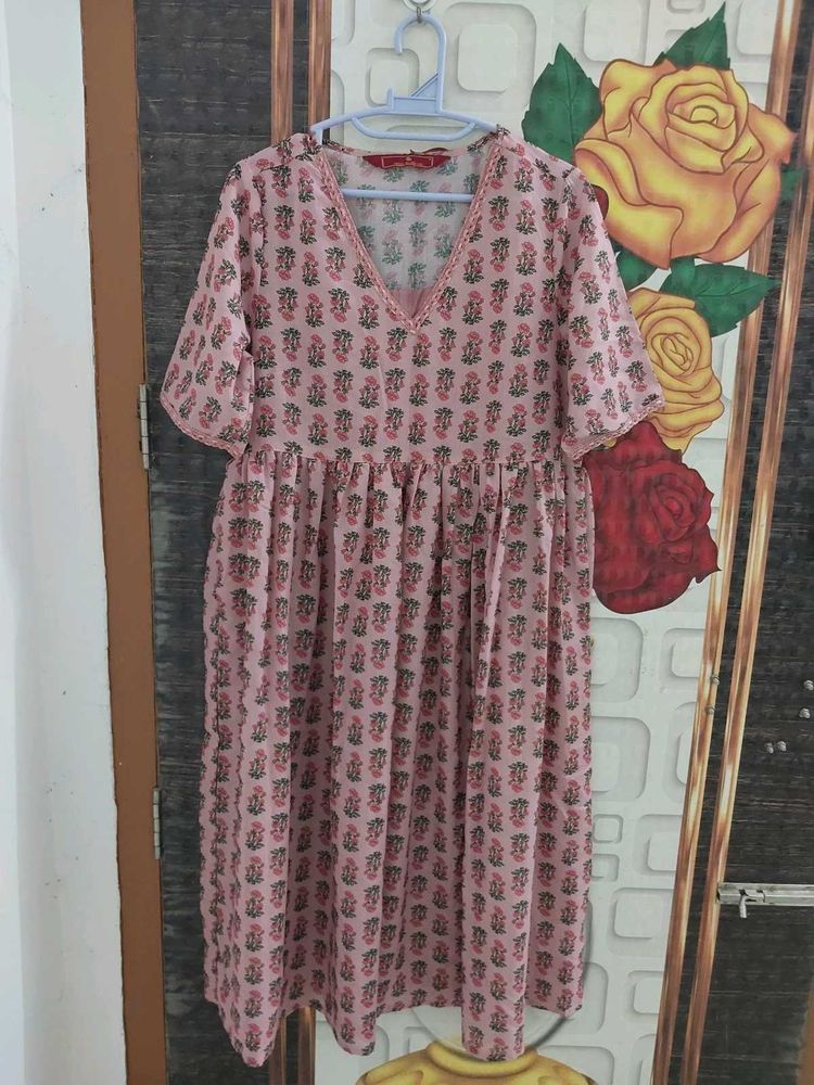 Cute Pink Floral Dress