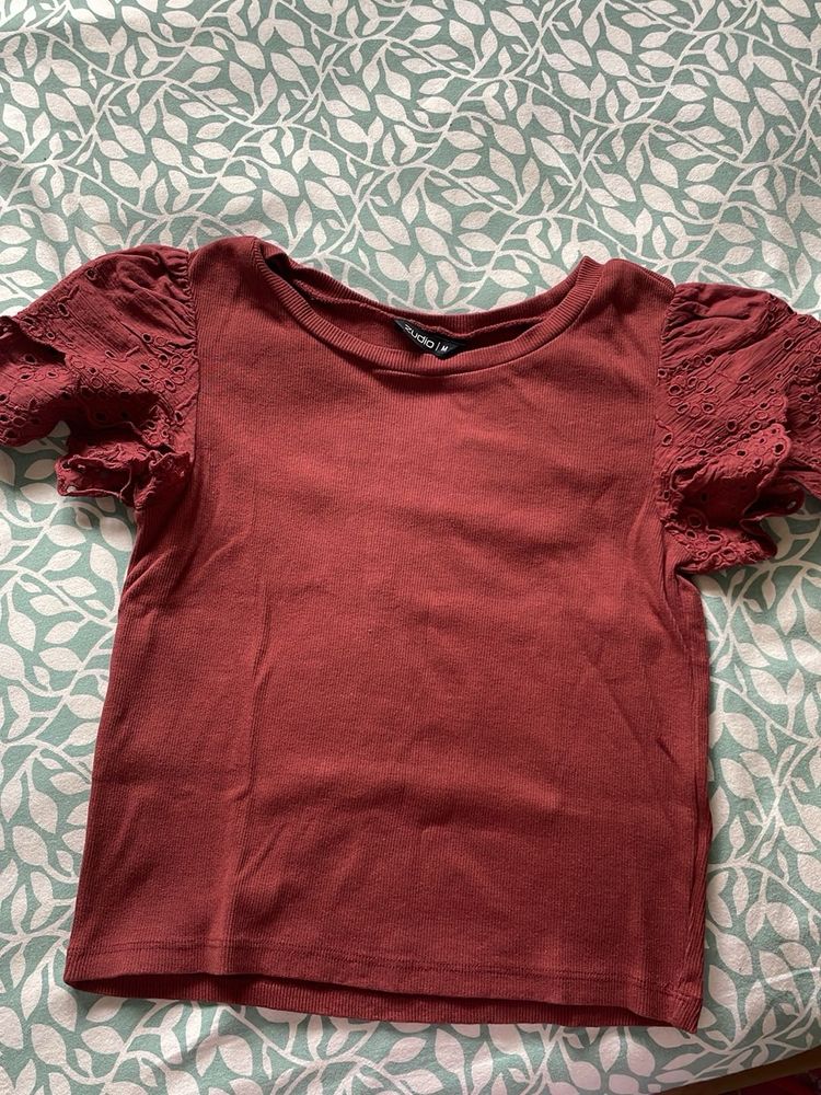 Studio I Ruffle Sleeve Top - Size M