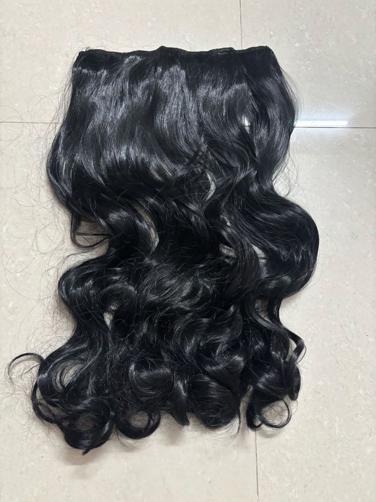 Wavy Black Nylon Hair Extensions