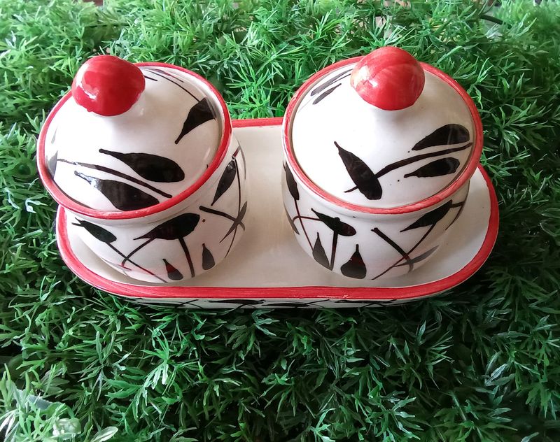 Sugar Salt Container/ Ceramic Material