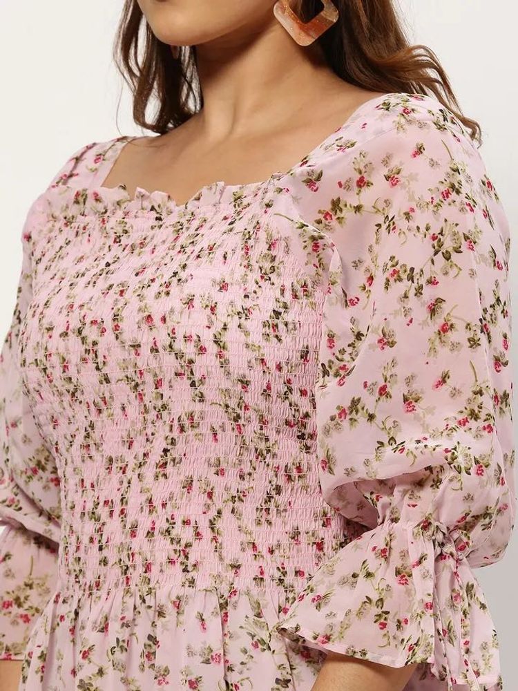 Floral Printed Bell Sleeves Top