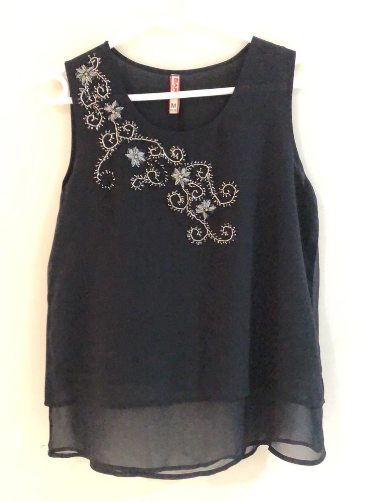 Bare Denim Black Top