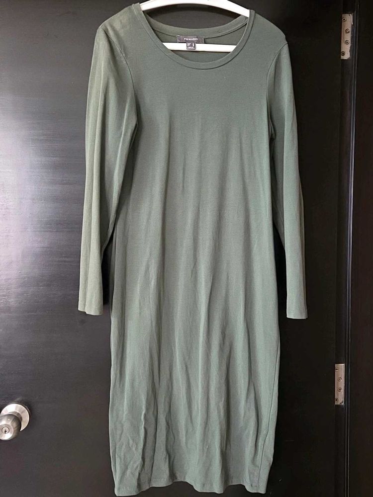 Green Long Sleeve Primark Dress