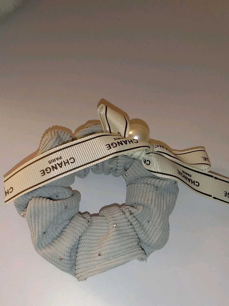 Gray  Scrunchie