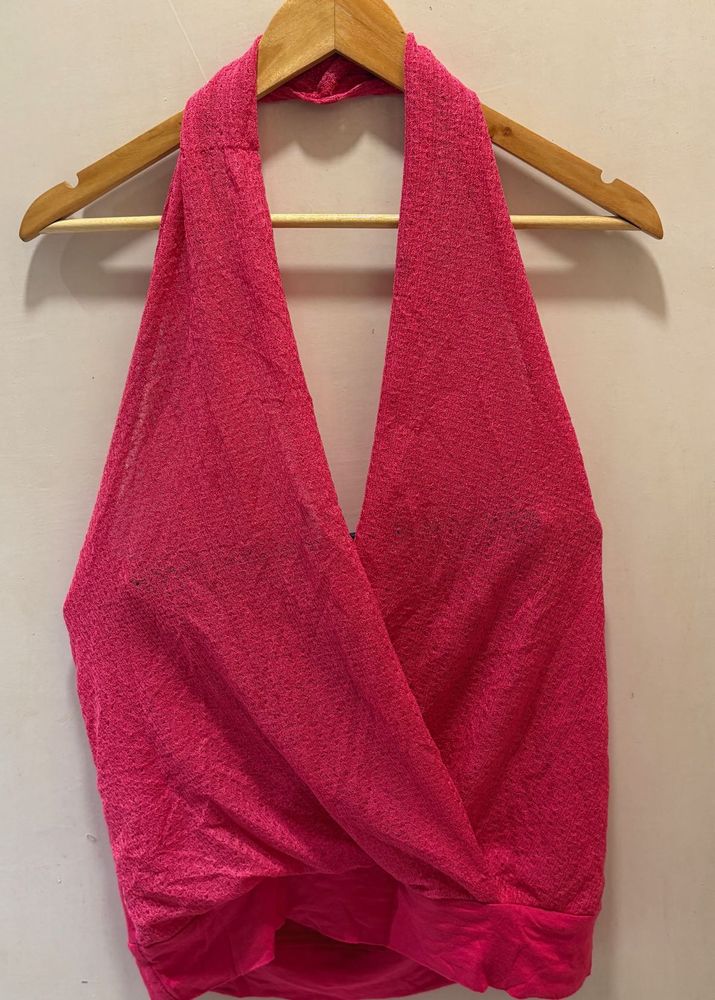 Beautiful Pink Halter Neck Top
