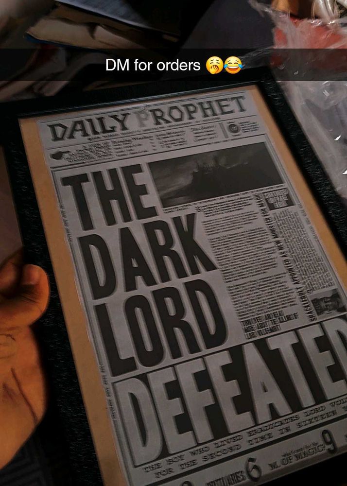 Harry Potter Framed Newspaper