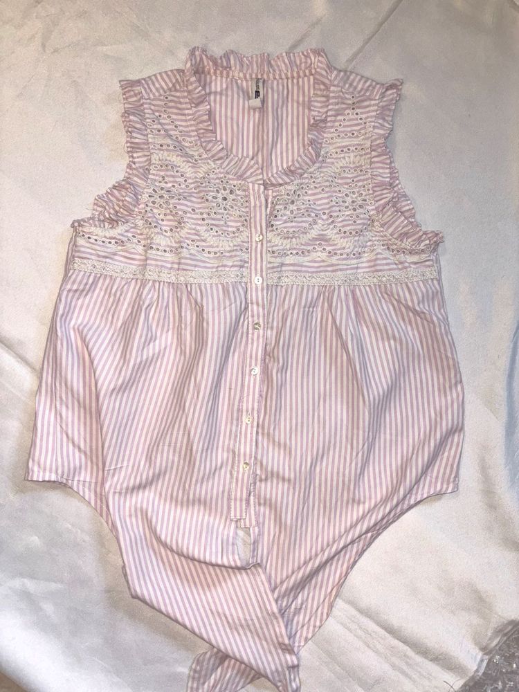 Lace Cotton Top (S)