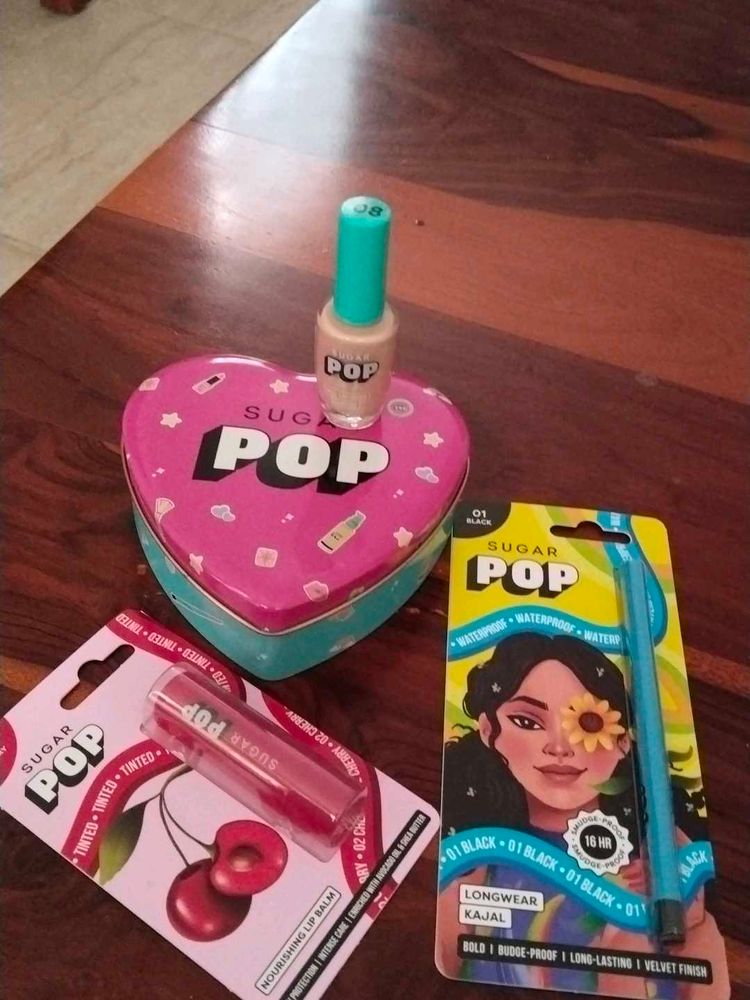 Nail Polish,Kajal, 🎁, lipbalm