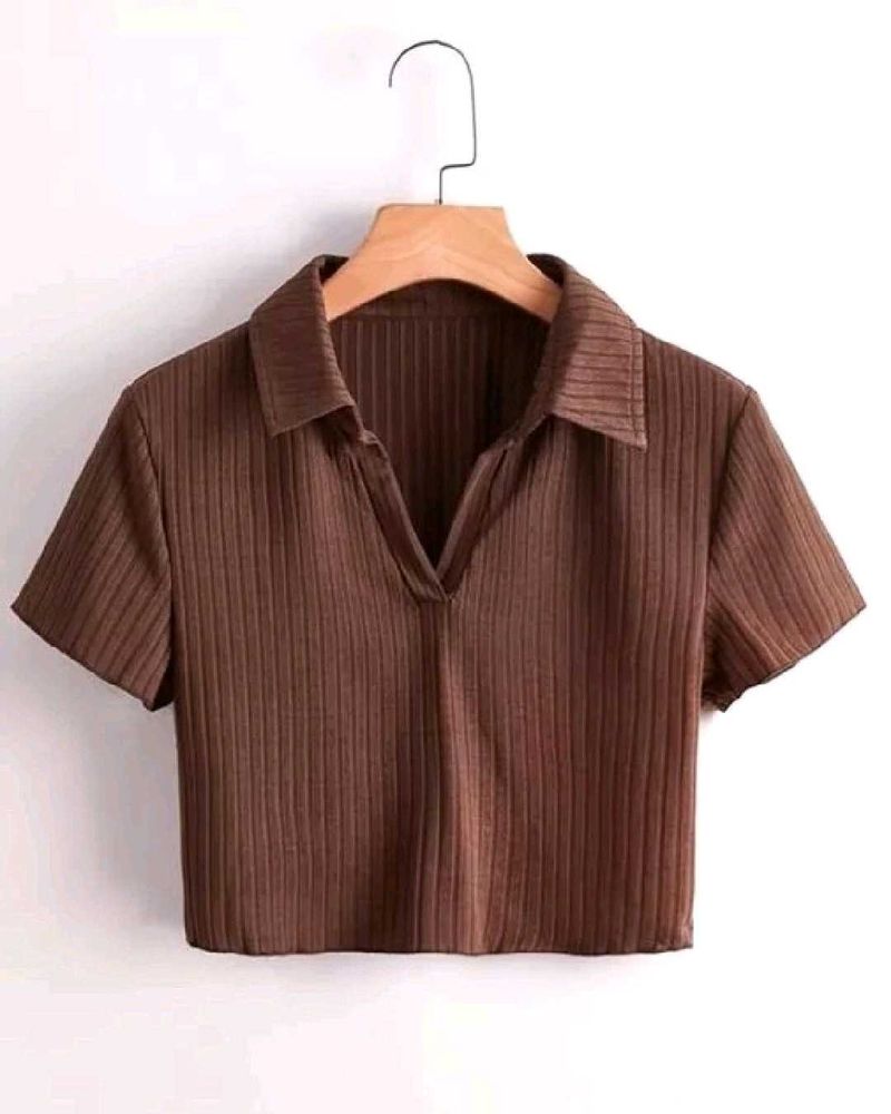 SSS Polo Brown Crop Top