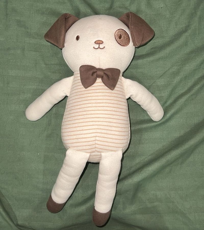 Cute Dog Plush Toy with Bowtie