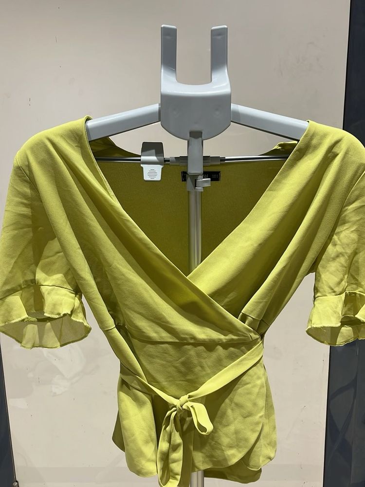 lime green blouse top