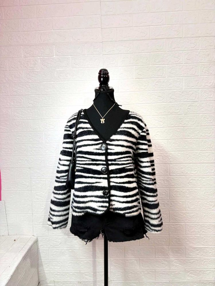 Zebra Print Cardigan