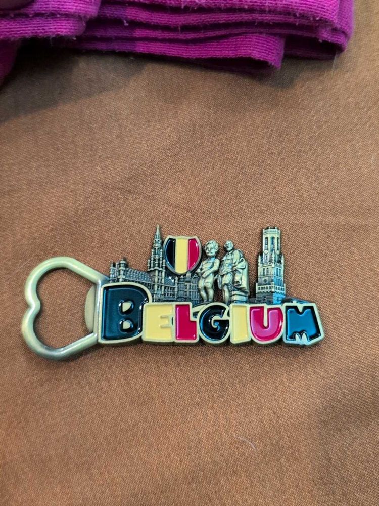 Belgium Souvenir Bottle Opener and Fridge Magnet