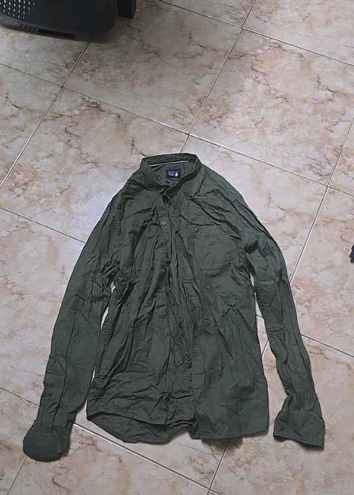 Men's Casual Olive Shirt