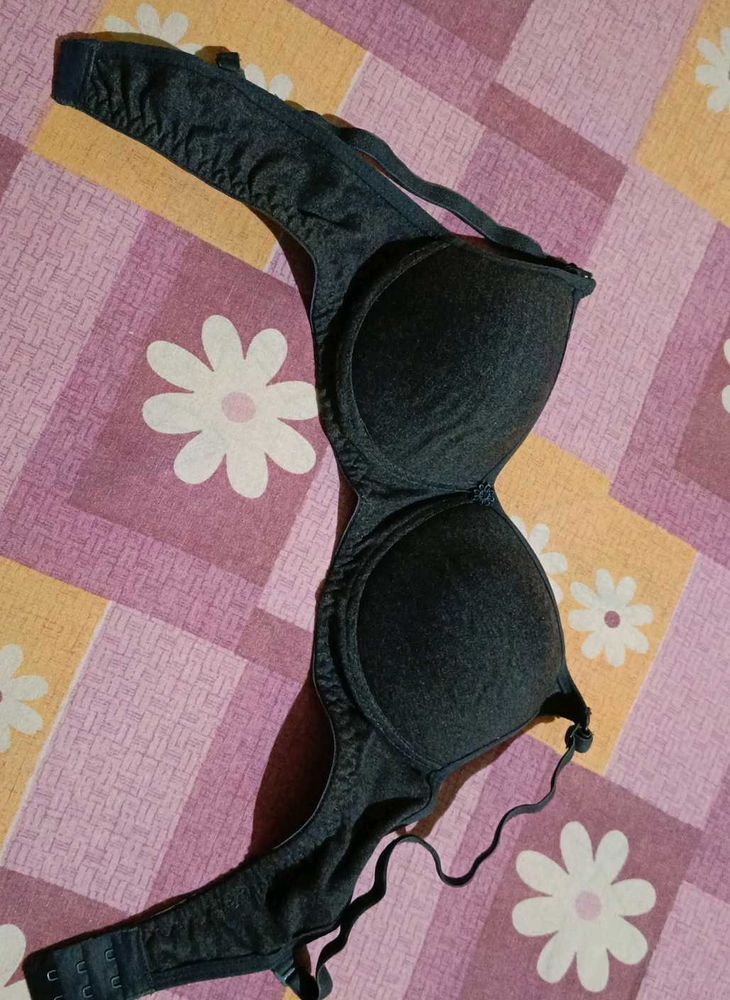 Charcoal Black Bra