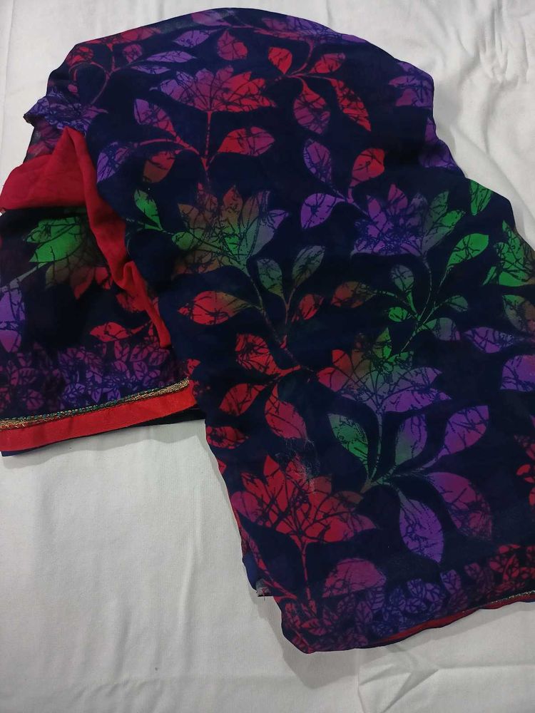 Floral Print Saree