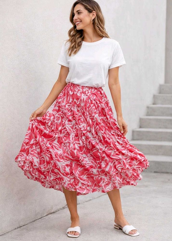 Fun &amp; Flowy Pink Skirt