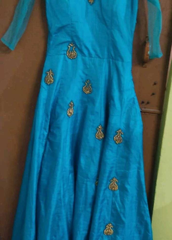 Teal Embroidered Indian Dress 👗 New