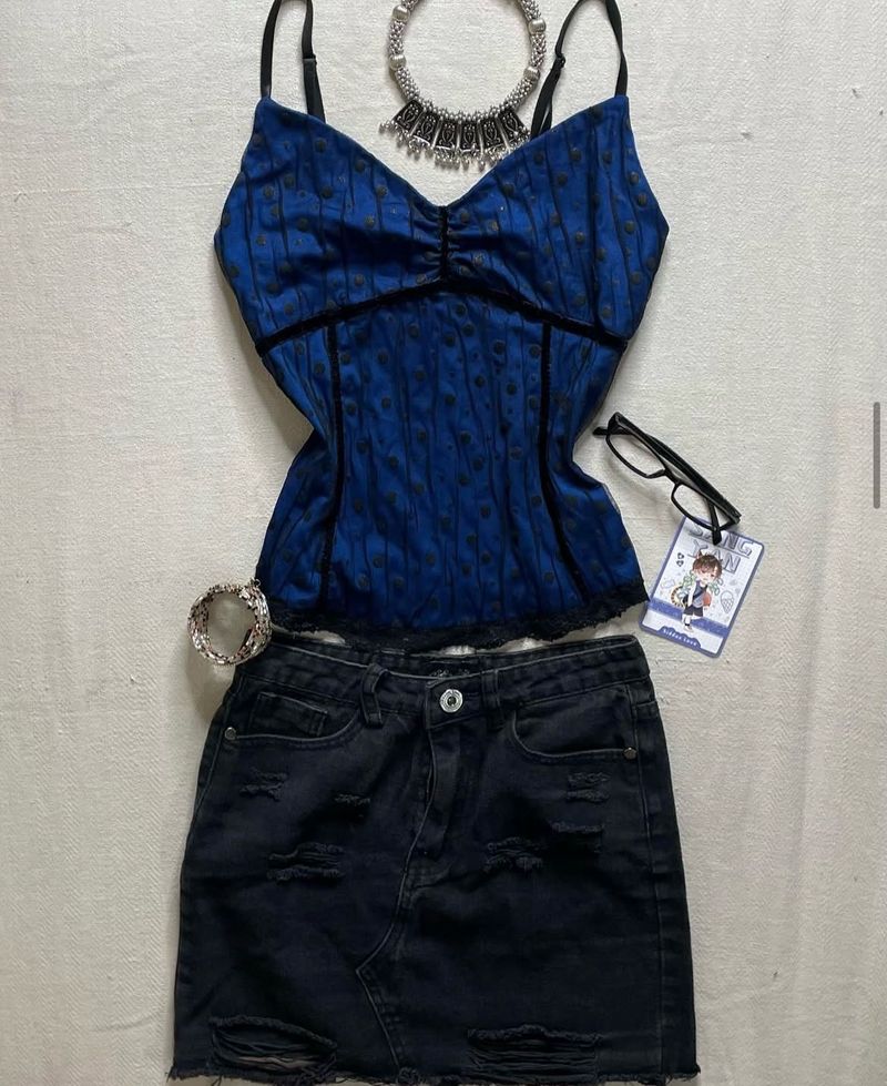 Goth Rockstar Lace Cami Top