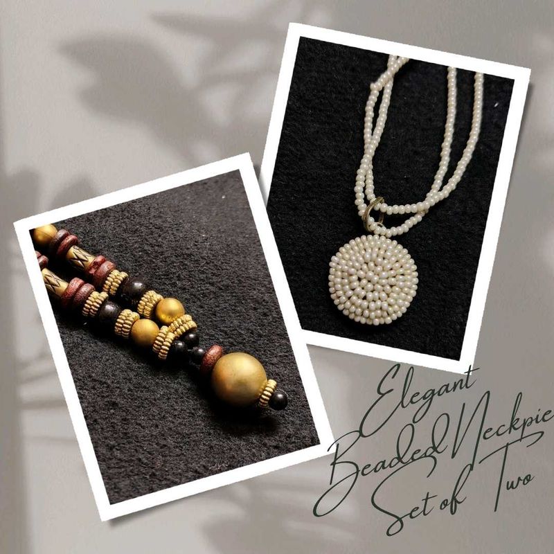 Elegant Beaded Neckpieces – Set of Two