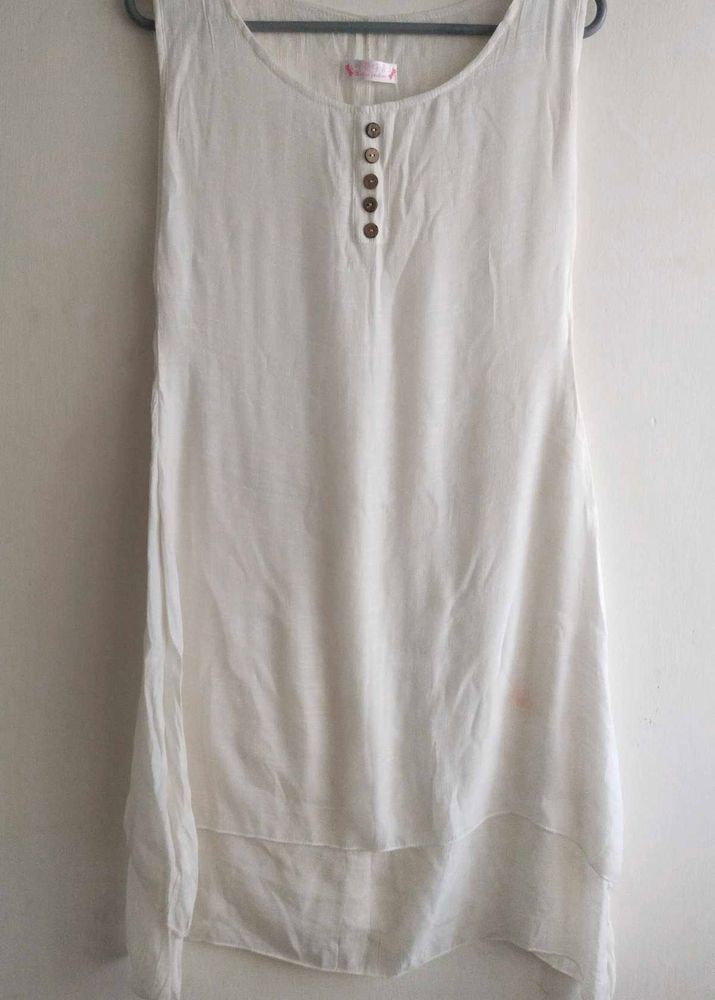 White Sleeveless Tunic