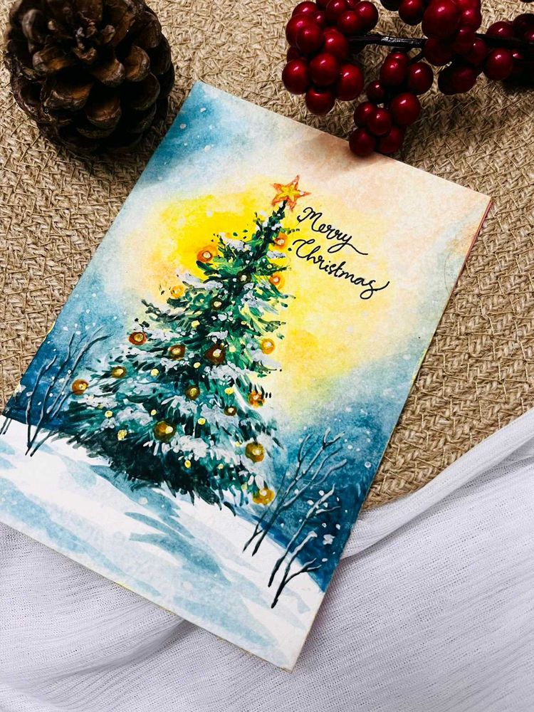 Handpainted Christmas Card