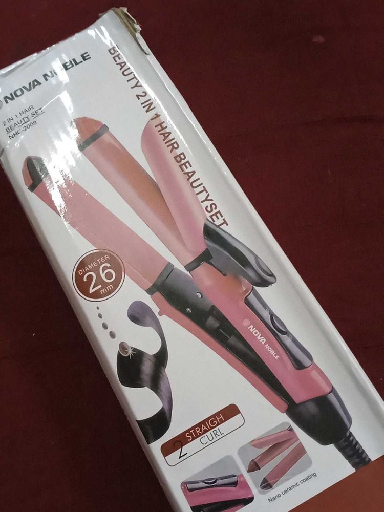 Nova Noble 2-in-1 Hair Straightener &amp; Curler