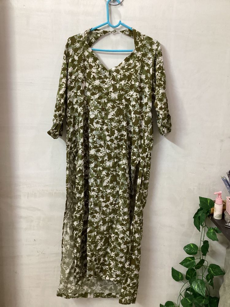 Green Floral Kurti
