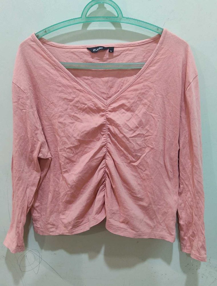 Pink Zudio Long Sleeve Top