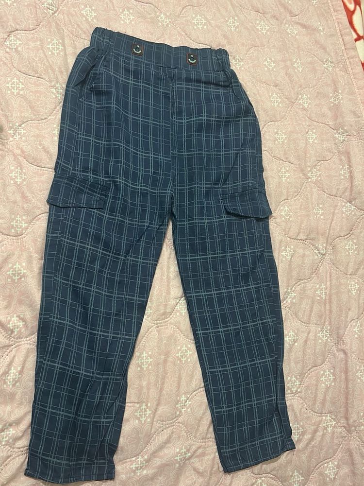 Unisex Plaid Cargo Pants