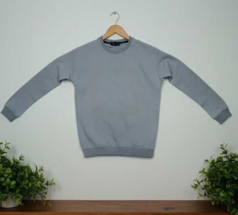 Men&#39;s/Unisex Light Grey Casual Crewneck Sweatshirt