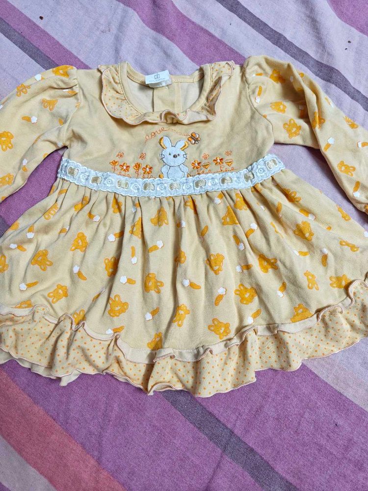 Cute Bunny Print Dress