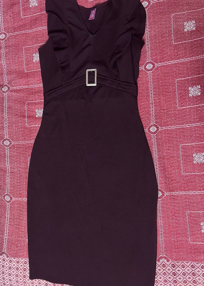 Burgundy Sheath Dress