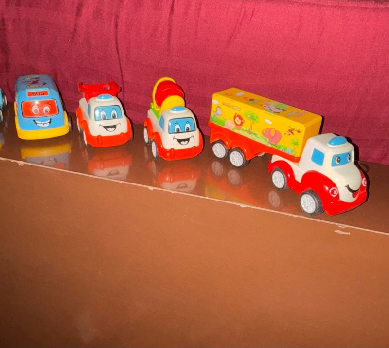 Set Of 6 Toy Cars - Push Back