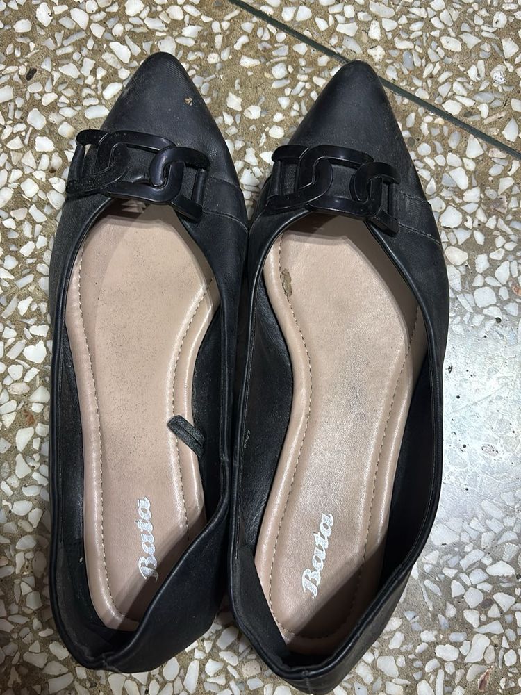 Bata Black Ballerinas