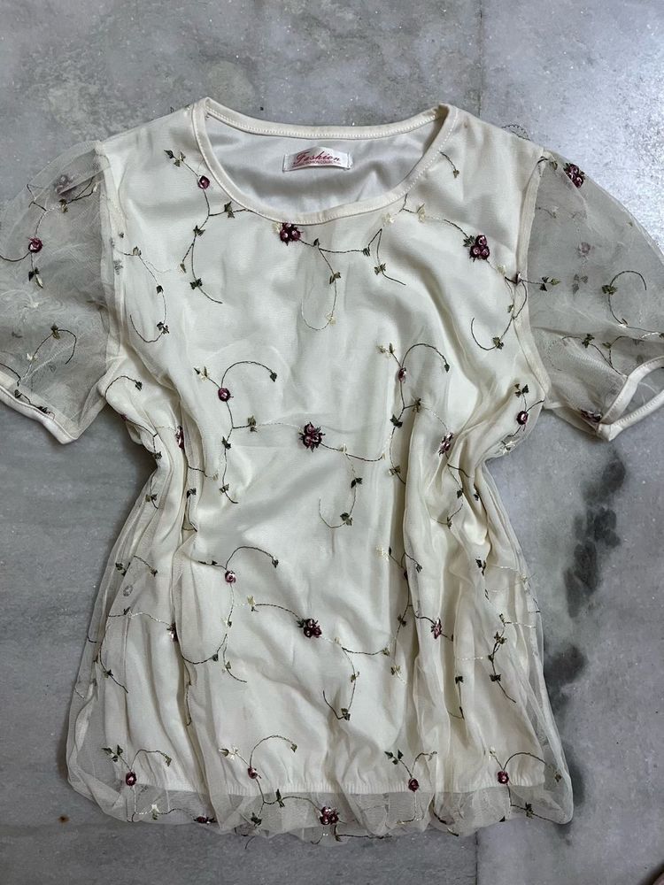 Floral Embroidered Top