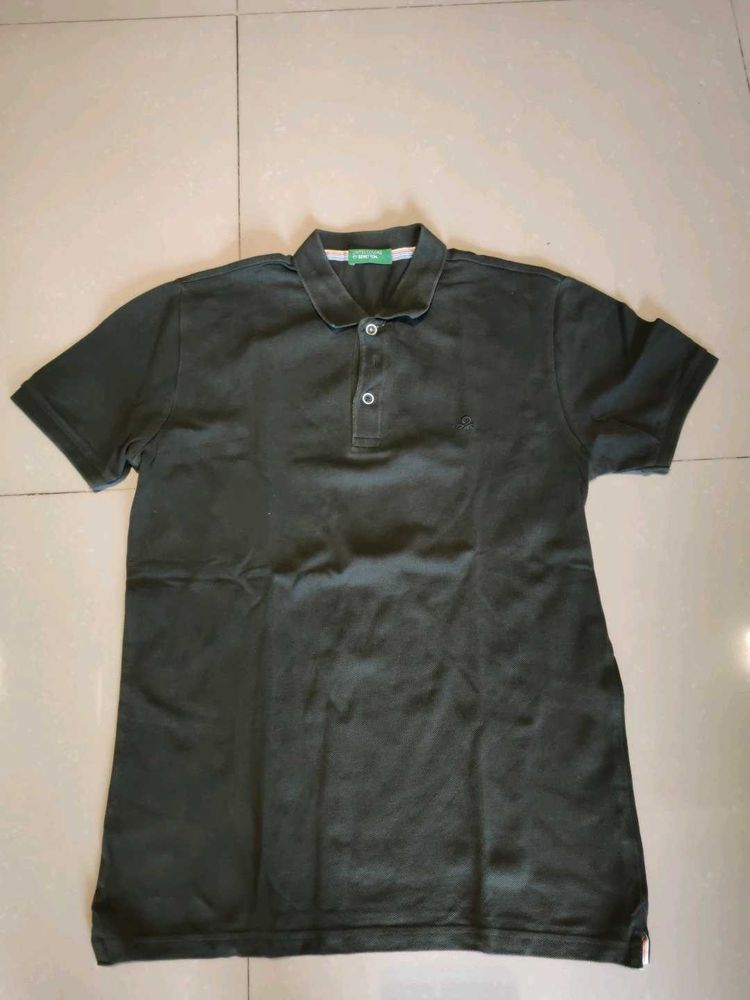 Dark Green Benetton Polo T-Shirt
