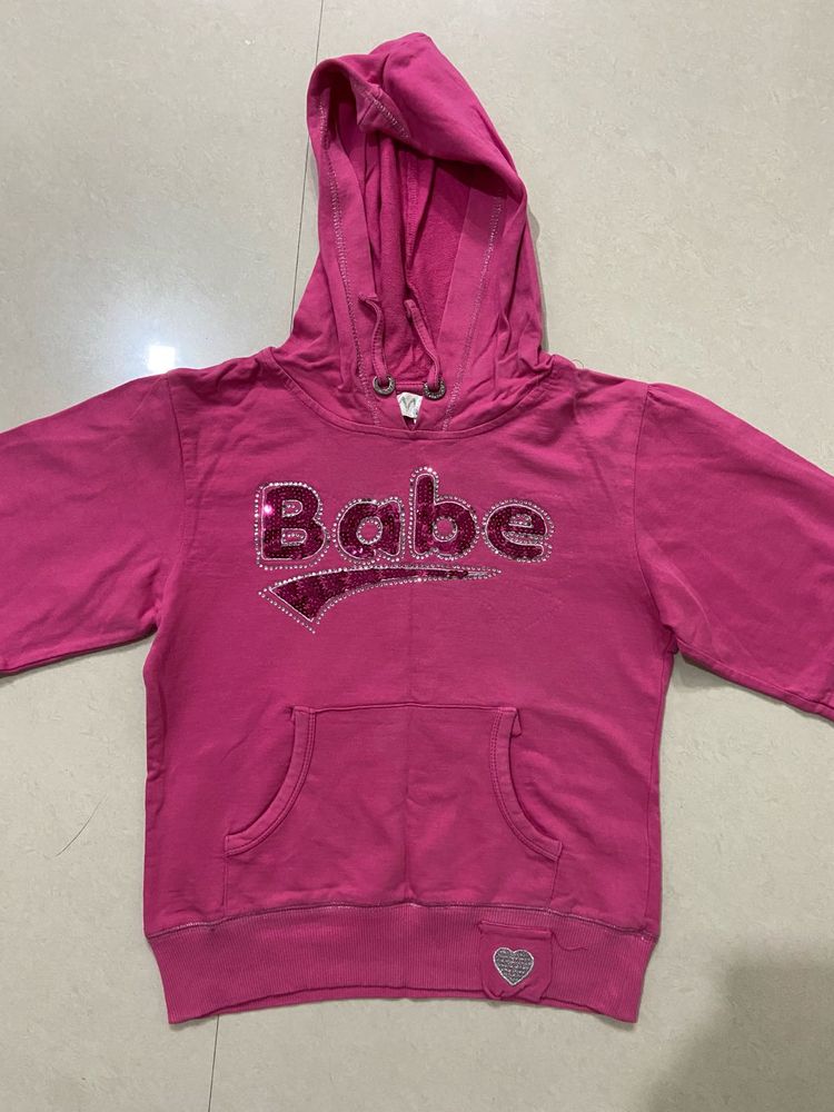 Pink 'Babe' Hoodie