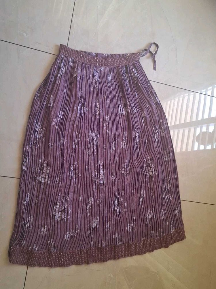 Floral Print Midi Skirt size L