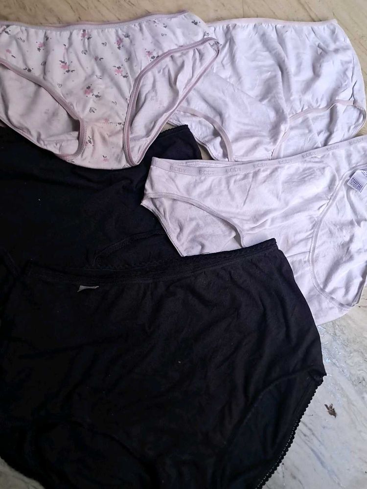Five Pure Cotton  Panty  In Imported Fabric
