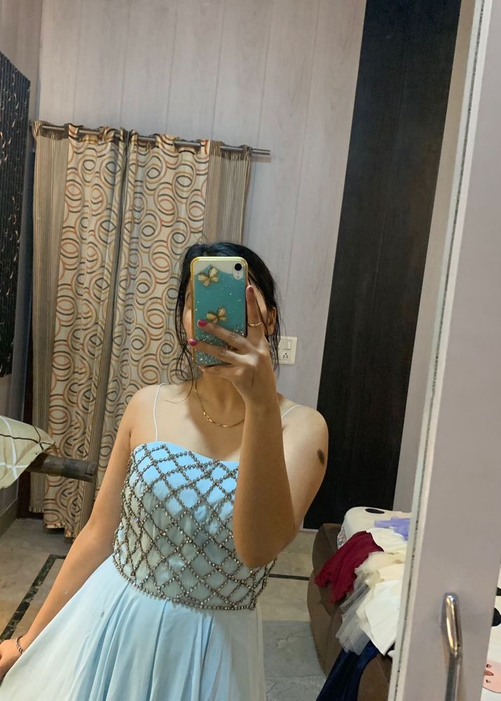 Beautiful Glitter Stone Gown💙🦋🎀