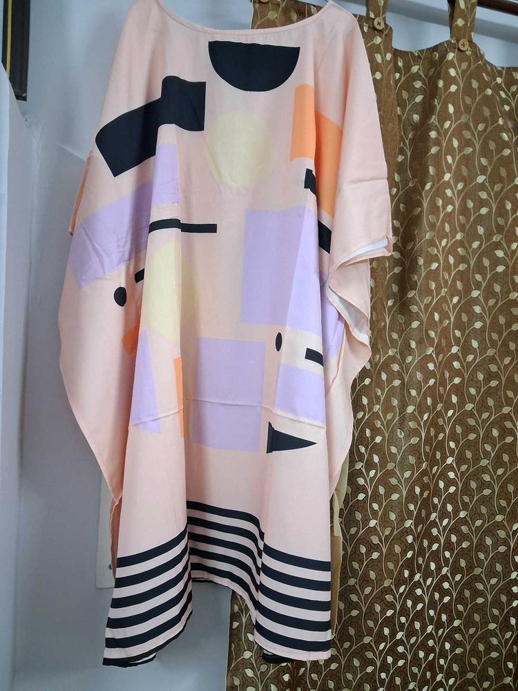 Abstract Print Kaftan Top