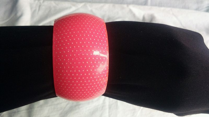 Pink Polka Dot Bangle