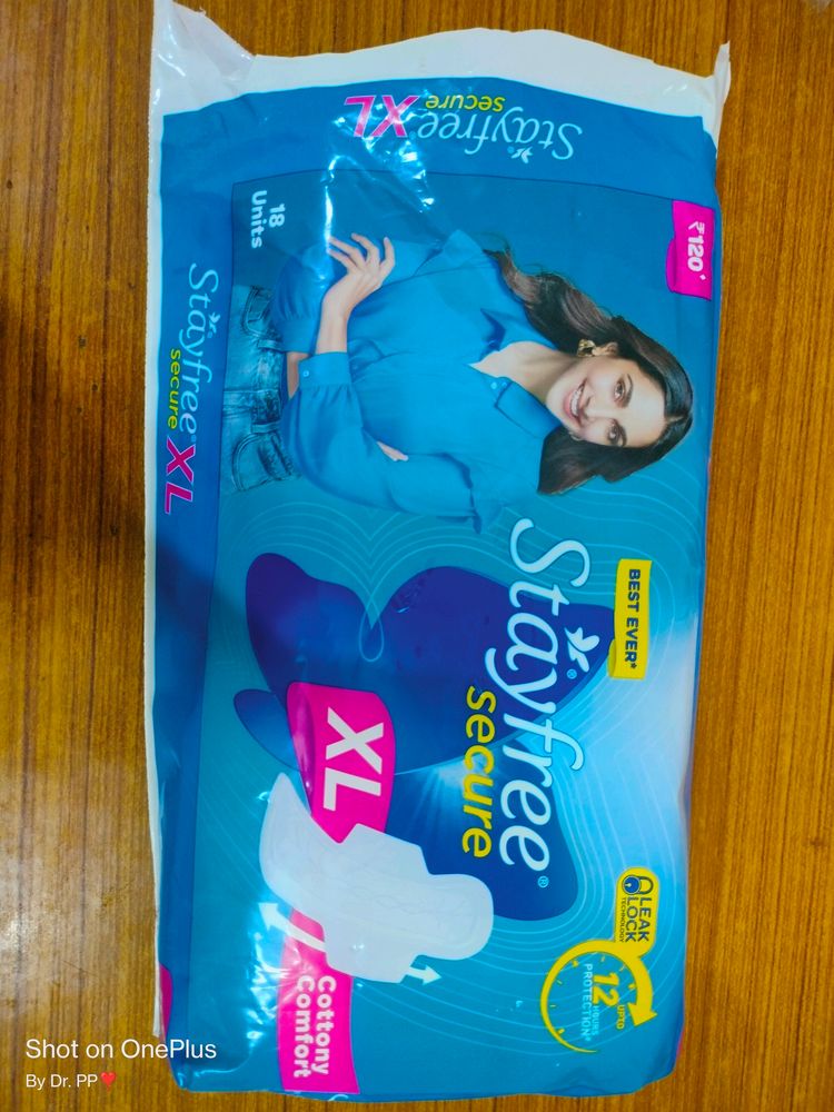 Stayfree Sanitary Pads XL Size....13 Pads Left Out Of 18...original Price 120rs If U Want To Buy In Cash U Can Give Me 40rs
