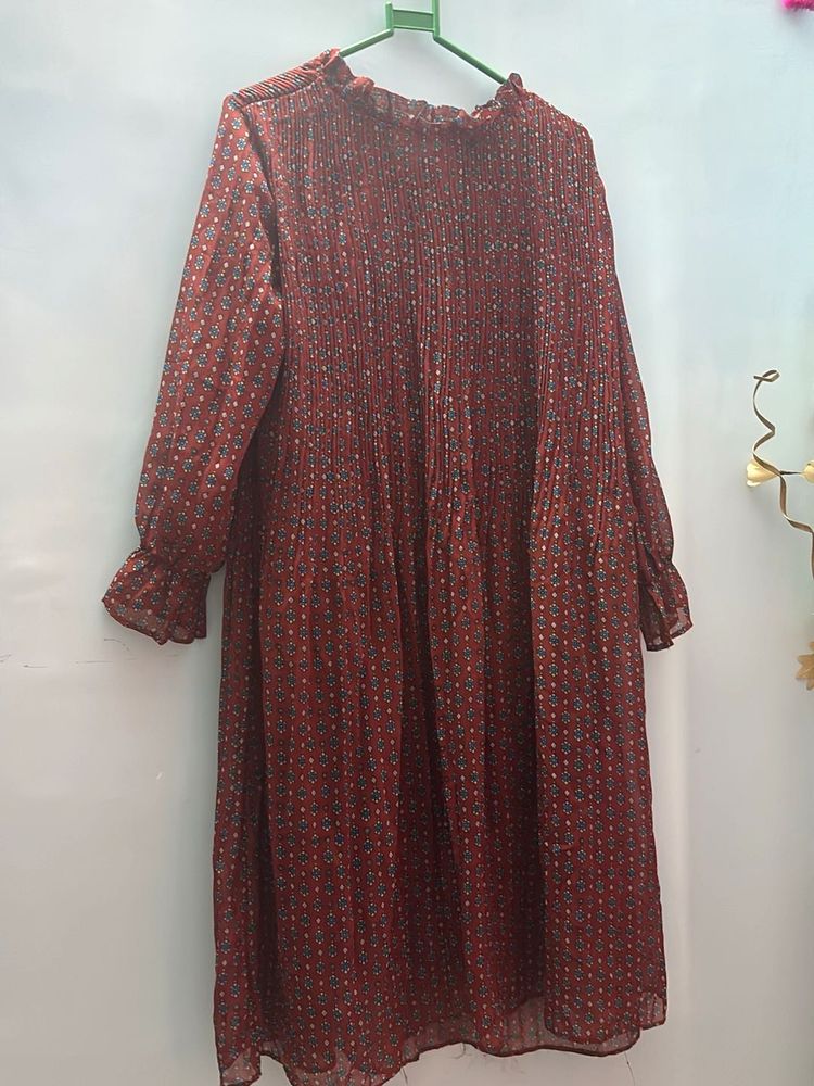 Cotton blend Midi Dress